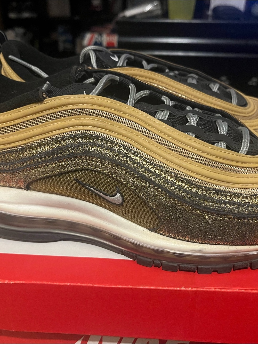 Nike Men's Air Max 97 Sneakers - Gold/Black